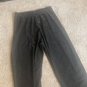 Glitter black see through beach pants